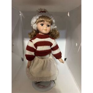 Adorable Phoenix custom promotions 9” composite blonde Girl ice skater doll ￼